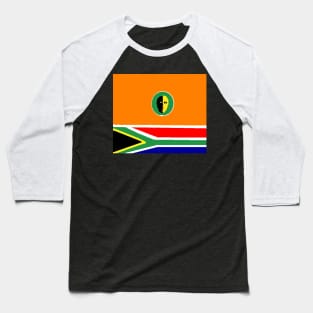 Sporty South African Design on Black Background Baseball T-Shirt